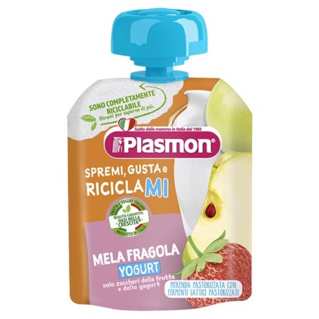 Plasmon Spremi e Gusta Apfel-Erdbeer-Joghurt 85 g