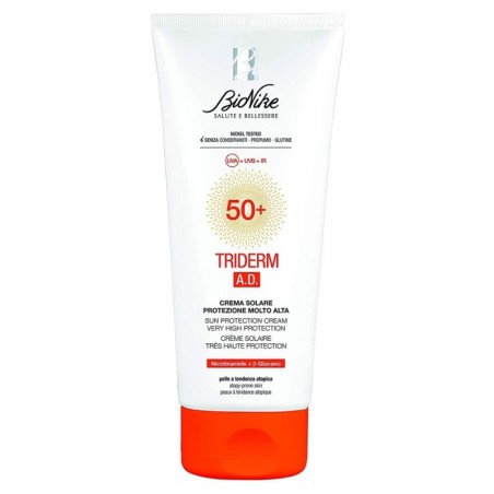 BioNike
Triderm A.D.
Crema solare
SPF 50+ protezione molto alta