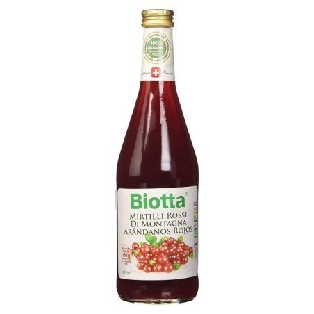 Biotta
succo mirtillo rosso
di montagna
Bottiglia da 500 ml