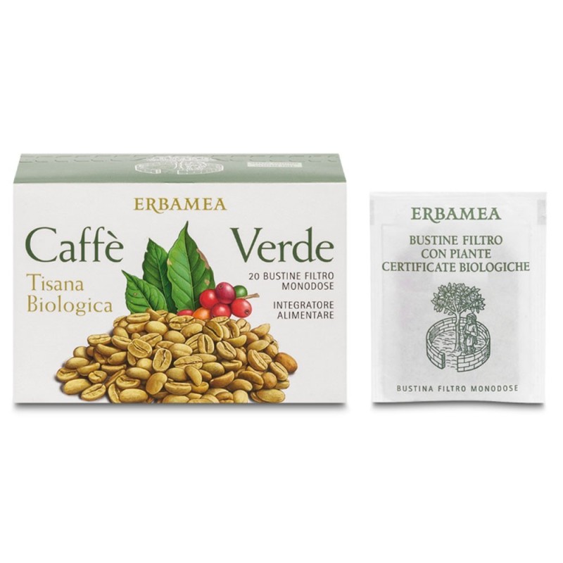 Erbamea Caffe' verde tisana biologica 20 bustine filtro monodose