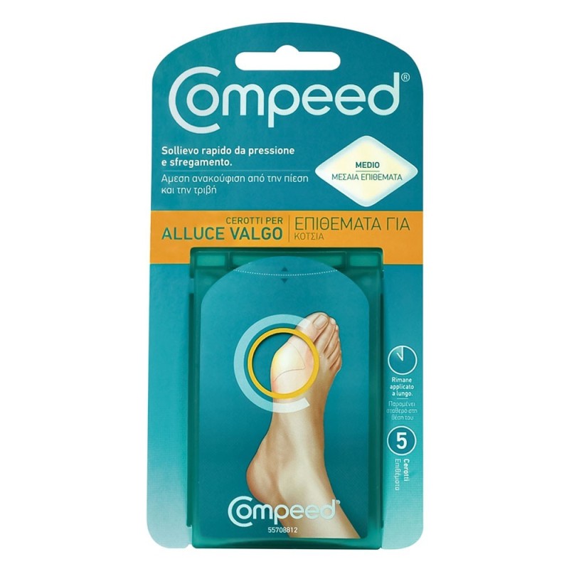 Compeed hallux valgus parches 5 piezas