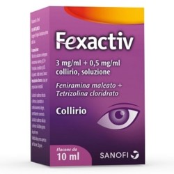 Fexactiv
0,3% + 0,05%  collirio, soluzione
feniramina maleato +  tetrizolina cloridrato
flaconcino da 10 ml