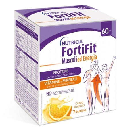 Nutricia
Fortifit
muscoli ed energia
Proteine per la massa muscolare, minerali e vitamine per la stanchezza fisica.