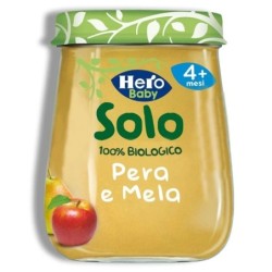 Hero baby
Solo
omogeneizzato 100% biologico
pera e mela
4 mesi+
vasetto da 120 g