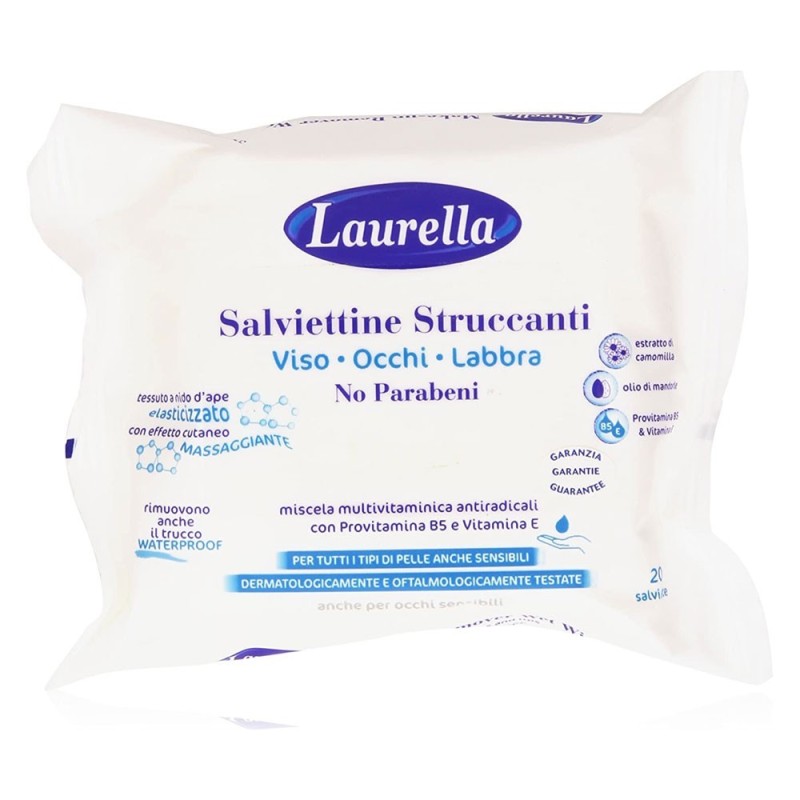 Laurella visage salviette struccanti Confezione da 20 pz