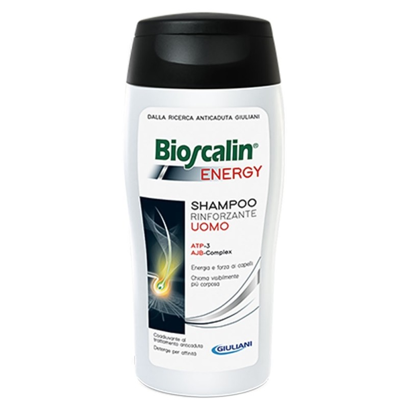 Bioscalin
Energy
shampoo rinforzante uomo
Energia e forza ai capelli, chioma visibilmente più corposa.