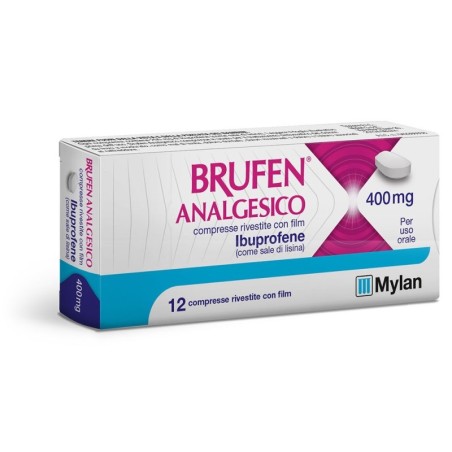Brufen
analgesico
400 mg compresse rivestite
Ibuprofene (come sale di lisina)
