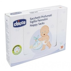 Chicco sacchetti profumati sigilla pannolini confezione da 50 pezzi