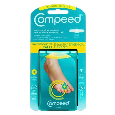 Compeed Cerotti idratanti per Calli idratazione mirata e continua Astuccio da 6 pezzi