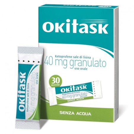 Okitask
40 mg granulato
uso orale, senza acqua
Ketoprofene sale di lisina