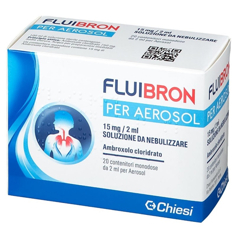 Fluibron aerosol 15 mg / 2ml soluzione da nebulizzare confezione da 20 contenitori monodose