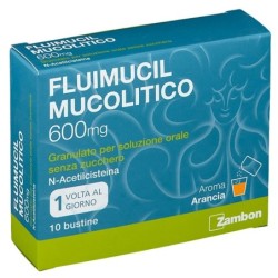 Fluimucil
mucolitico 600 mg
granulato per soluzione orale, senza zucchero
N-Acetilcisteina
aroma arancia