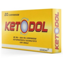 Ketodol 25 mg + 200 mg scatola 20 compresse