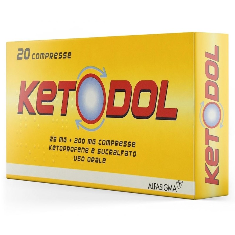 Ketodol 25 mg + 200 mg scatola 20 compresse