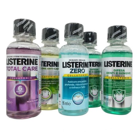 Listerine pochette collutorio Confezione 5 Flaconcini da 95 ml