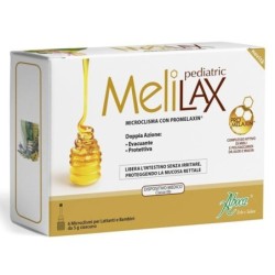 Melilax pediatric Stipsi Evacuativa per lattanti e bambini Confezione 6 Microclismi monouso con copricannula da 5g ciascuno