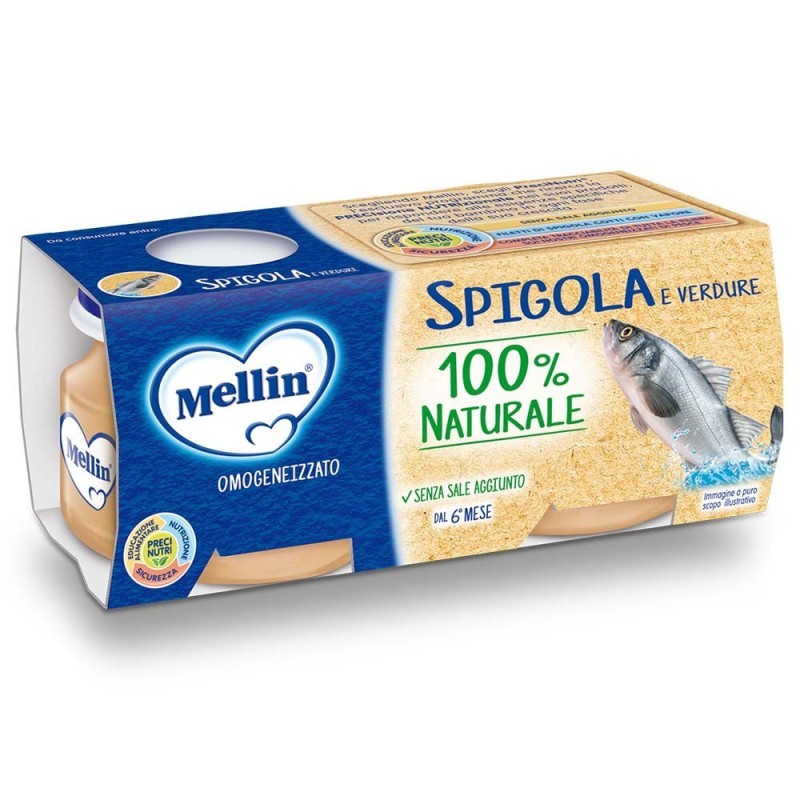 Mellin homogenized sea bass 6 months+ 2x80 g