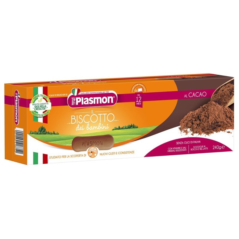 Plasmon
Il biscotto dei bambini
al cacao
studiato per la scoperta di nuovi di gusti e consistenze