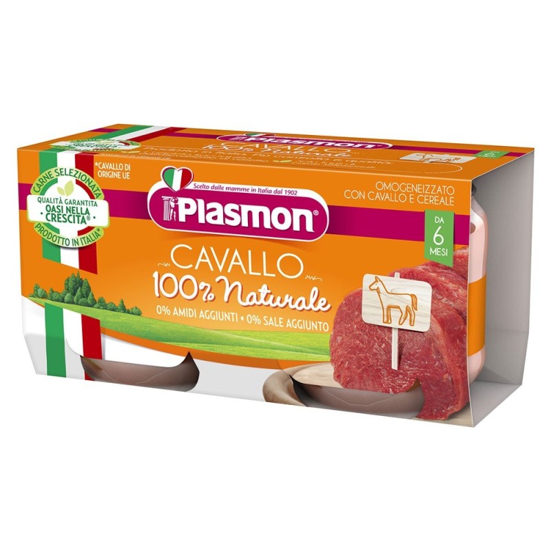 Plasmon Cheval homogénéisé 6 mois+ 2x80 g