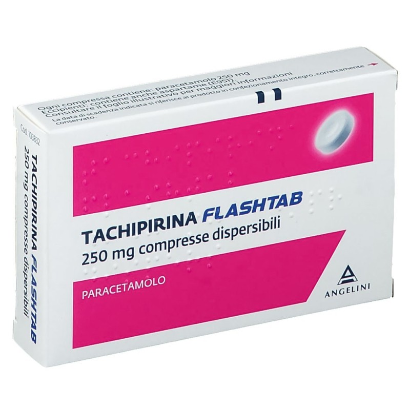 Tachipirina
flashtab
250 mg compresse dispersibili
paracetamolo