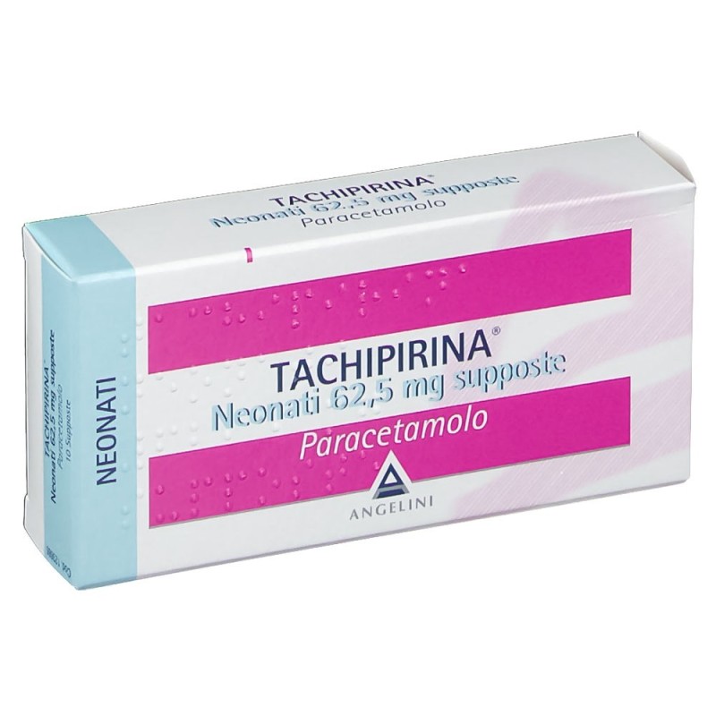 Tachipirina
neonati
62,5 mg supposte
paracetamolo
confezione da 10 supposte