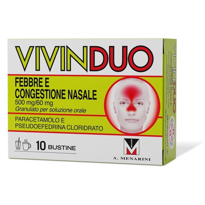 Vivinduo febbre e congestione nasale Confezione da 10 bustine