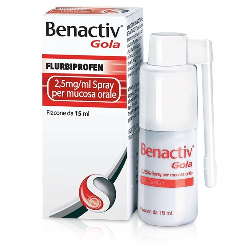 Benactiv gola 0.25% spray muqueuse buccale 15 ml