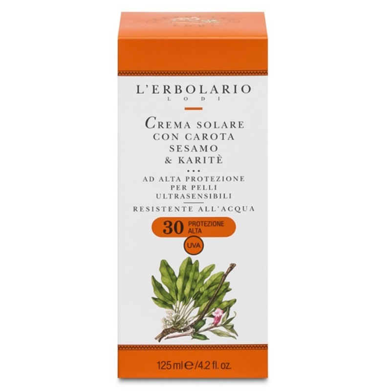 L'Erbolario Sun Cream SPF 30 piel ultrasensible 125 ml