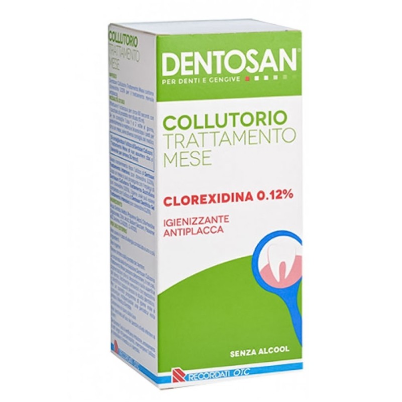 Dentosan
collutorio
trattamento mese
contiene clorexidina 0,12%