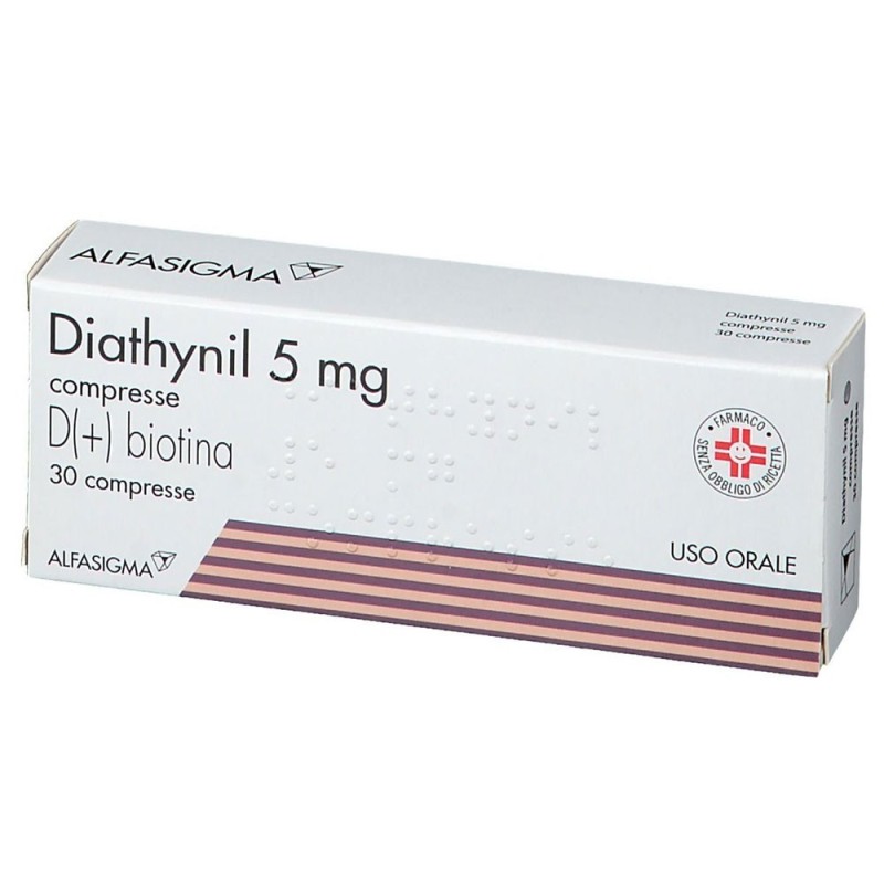 Diathynil
5 mg compresse
D(+) biotina
scatola da 30 compresse