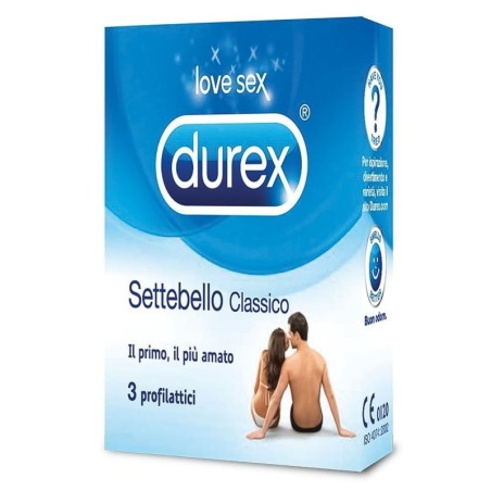 Durex
love sex
settebello classico
profilattici
scatola da 3 pezzi