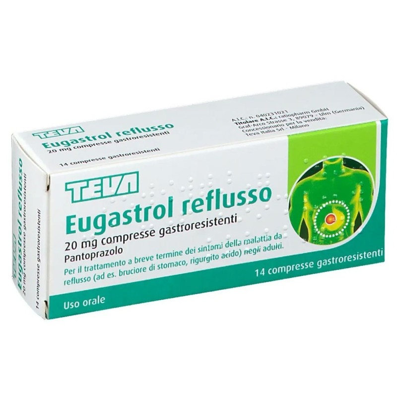 Eugastrol reflusso 20 mg 14 comprimés