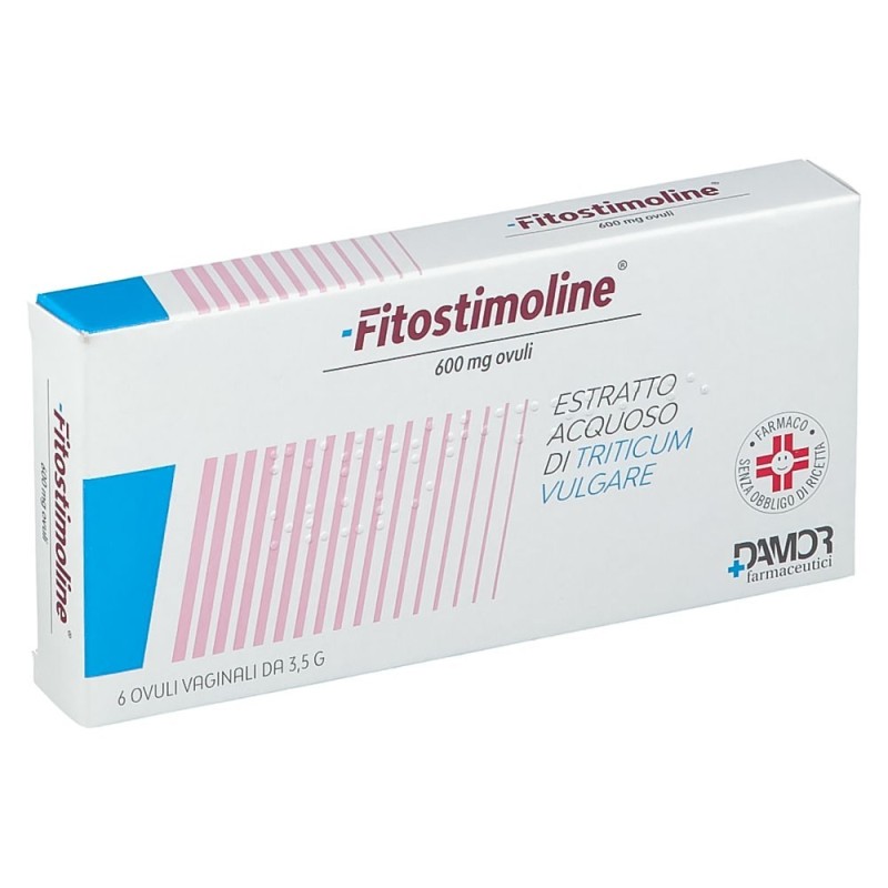 Fitostimoline
600 mg ovuli
Estratto acquoso di Triticum vulgare
scatola da 6 ovuli vaginali da 3,5 g