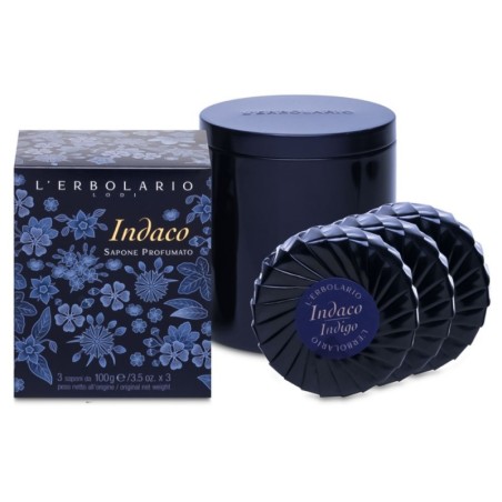 L'Erbolario Indaco sapone profumato edizione limitata Confezione 3 saponi da 100 g