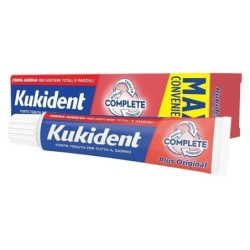 Kukident
Complete Plus Original
crema adesiva per dentiere totali e parziali
forte tenuta per tutto il giorno