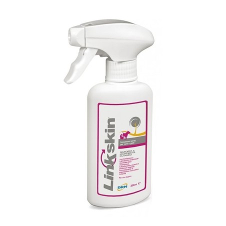 Linkskin
soluzione spray per cani e gatti
rinforza il microbiota cutaneo
per uso topico
Flacone spray 200 ml