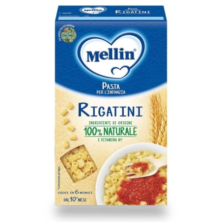 Mellin pasta per l'infanzia rigatini 10 mesi+ confezione da 280 g