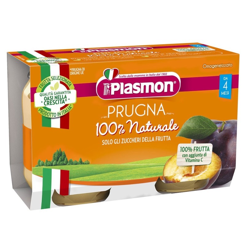 Plasmon Prune homogénéisée 4 mois+ 2x104 g