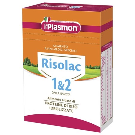 Plasmon
risolac 1&2
dalla nascita
alimento a fini medici speciali a base di proteine di riso idrolizzate
confezione da 350 g