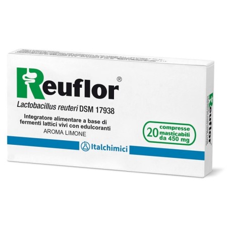 Reuflor
Lactobacillus reuteri DSM 17938
Integratore alimentare a base di fermenti lattici vivi