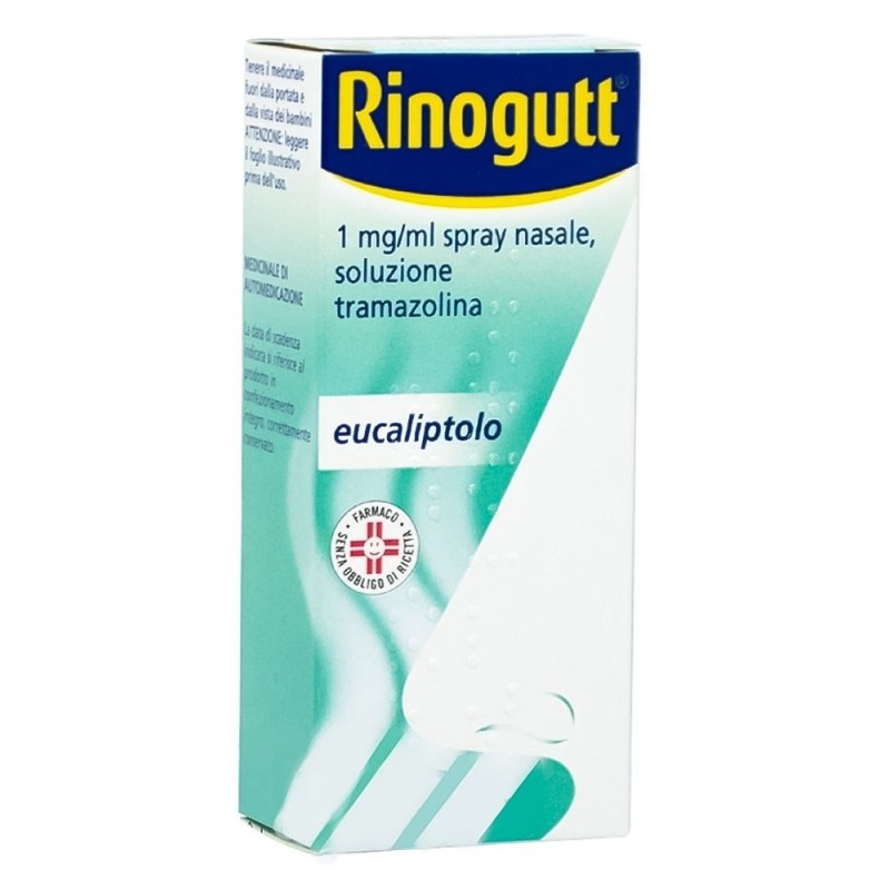 Rinogutt
1 mg/ml spray nasale, soluzione
tramazolina
con eucalipto
flaconcino spray da 10 ml