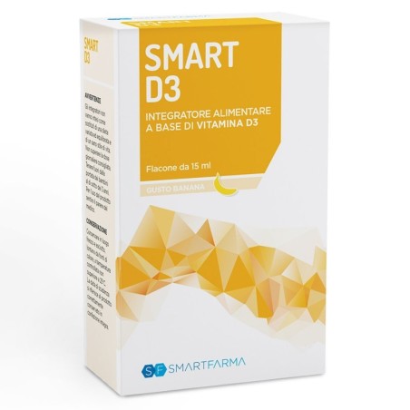 Smart D3
gocce
Integratore alimentare a basa di vitamina D3
gusto banana
flaconcino da 15 ml