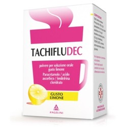 Tachifludec
Polvere per soluzione orale
paracetamolo, acido ascorbico e fenilefrina cloridrato.
gusto limone