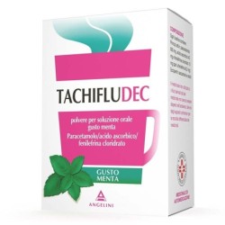 Tachifludec
polvere per soluzione orale
Paracetamolo, acido ascorbico, fenilefrina cloridrato
gusto menta