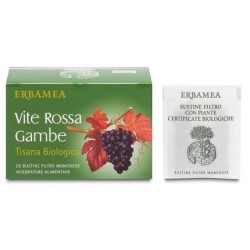 Erbamea
Vite rossa gambe
tisana biologica
scatola da 2o bustine filtro monodose