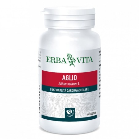 Erba vita
Aglio (Allium sativum L.)
funzionalità cardiovascolari
barattolo da 60 Capsule