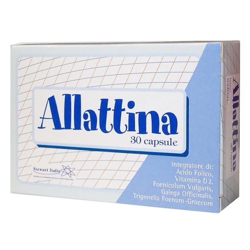 Allattina
Complemento nutrizionale nell'allattamento
scatola da 30 capsule