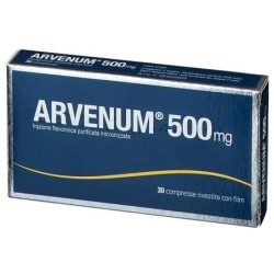 Arvenum
500 mg compresse rivestite
frazione flavonoica purificata micronizzata
scatola da 30 compresse rivestite con film