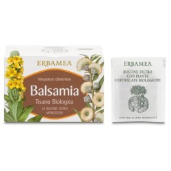 Erbamea
Balsamia
tisana biologica
per alleviare i fastidi delle prime vie respiratorie