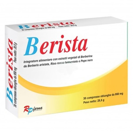 Berista
Integratore alimentare con estratti vegetali di berberina da Berberis aristata, risorosso fermentato e pepe nero.